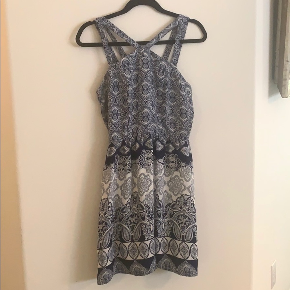 Blue floral dress